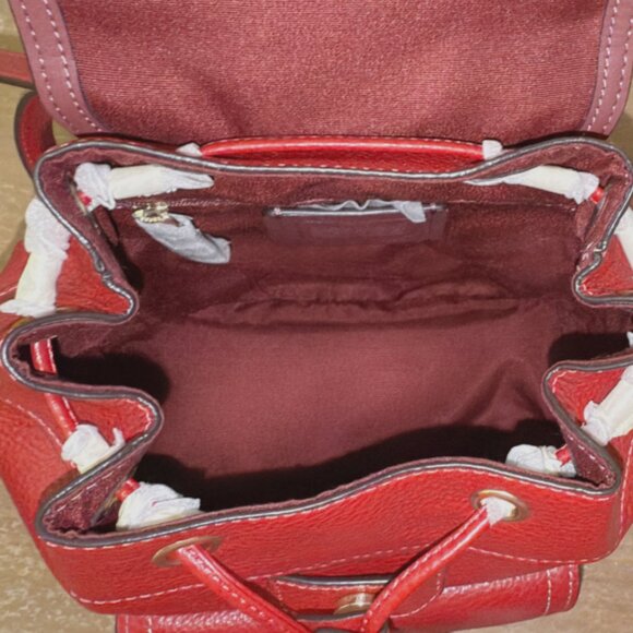 Nwt Coach Leather drawstring Pennie Backpack 22 - Picture 8 of 10